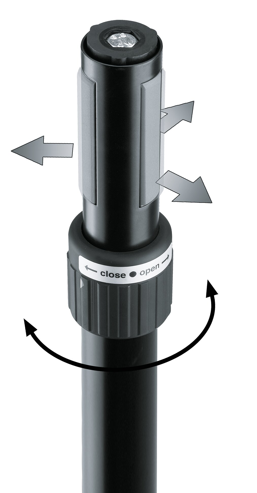 K&M - 21340 Distance rod with hand crank and »Ring Lock«