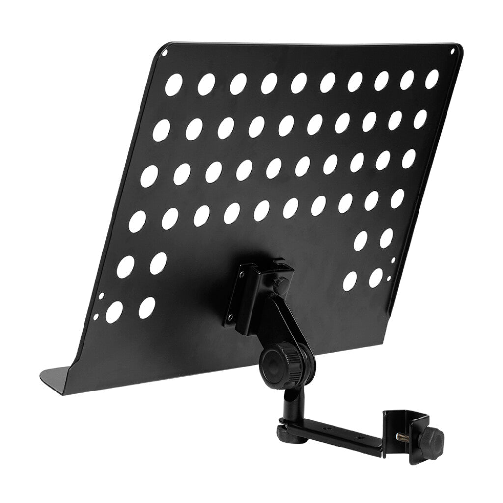 MUS-ARM 2 - Large perforated music stand plate with attachable holder arm