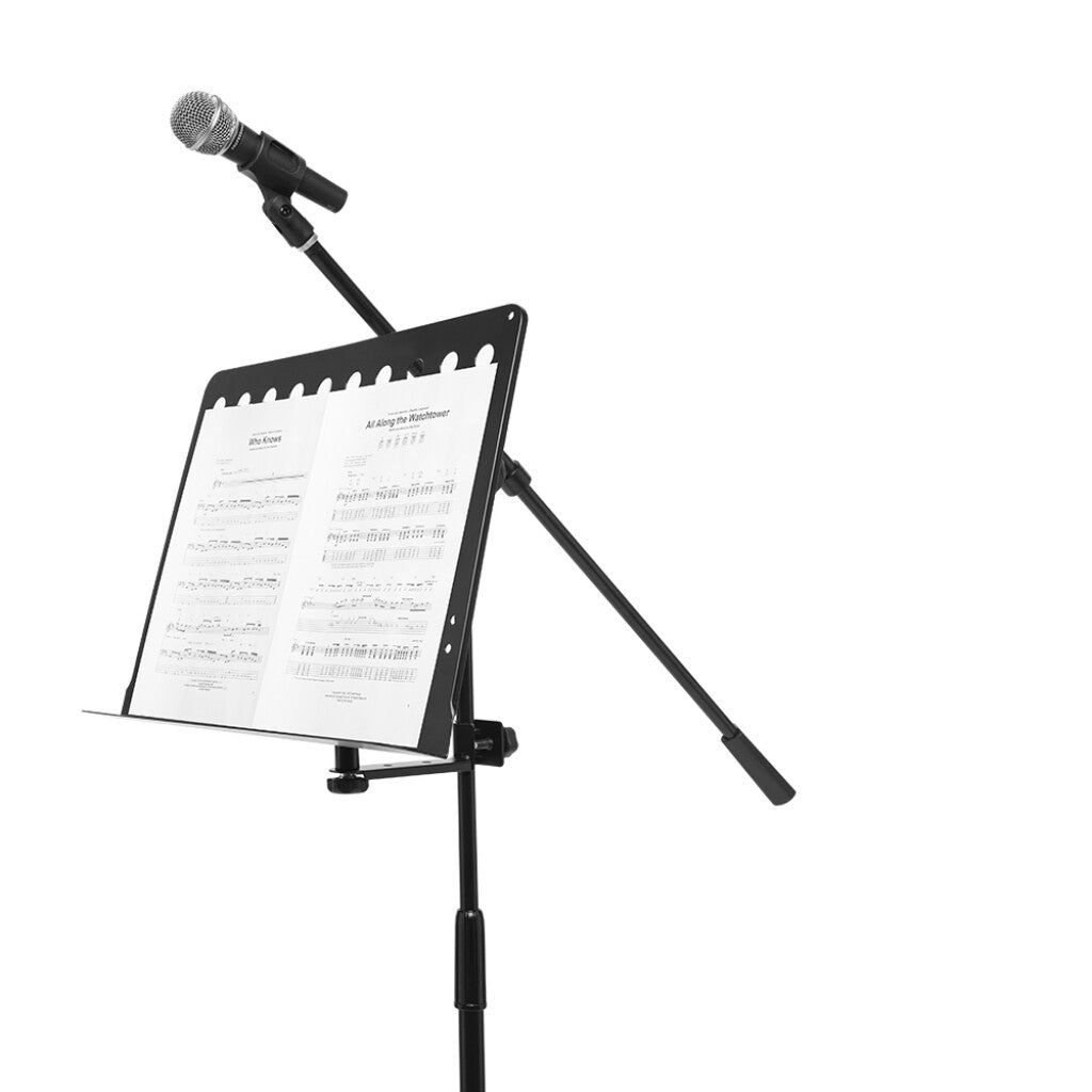 MUS-ARM 2 - Large perforated music stand plate with attachable holder arm