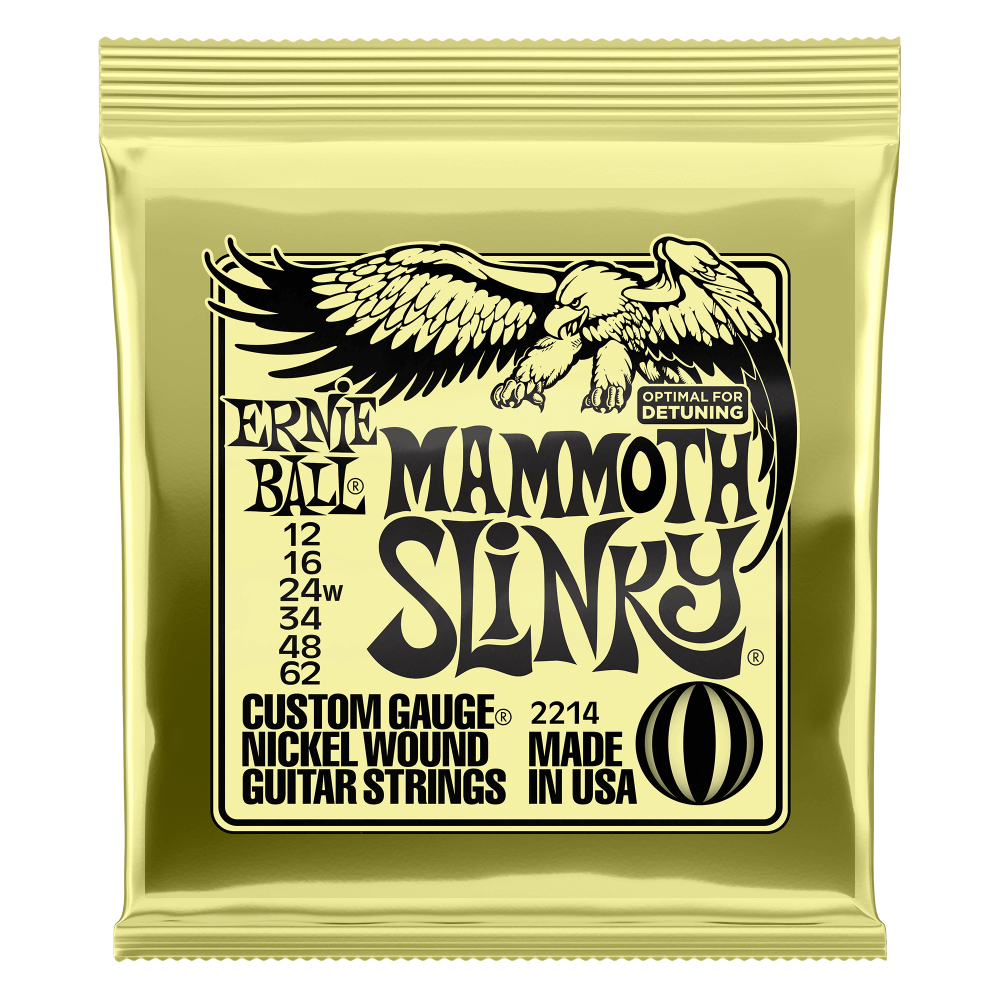 P02214 - MAMMOTH SLINKY NICKEL WOUND ELECTRIC GUITAR STRINGS WITH WOUND G 12-62 GAUGE