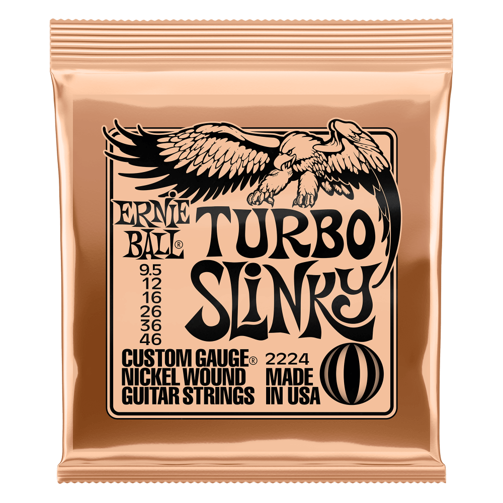 P02224 - TURBO SLINKY NICKEL WOUND ELECTRIC GUITAR STRINGS 9.5-46 GAUGE