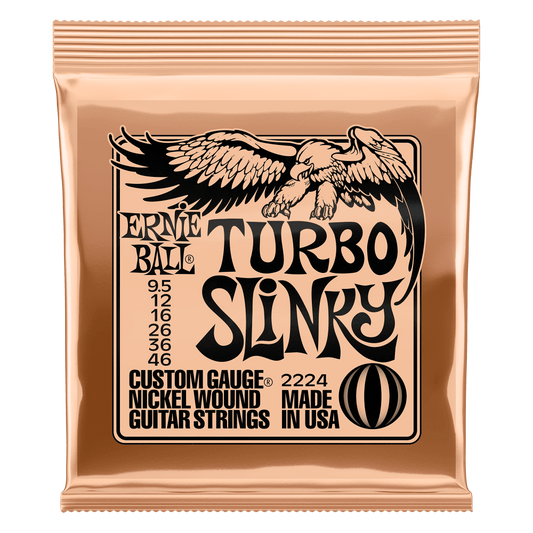 P02224 - TURBO SLINKY NICKEL WOUND ELECTRIC GUITAR STRINGS 9.5-46 GAUGE