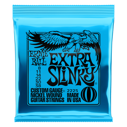 PO2225 -  EXTRA SLINKY NICKEL WOUND ELECTRIC GUITAR STRINGS 8-38 GAUGE