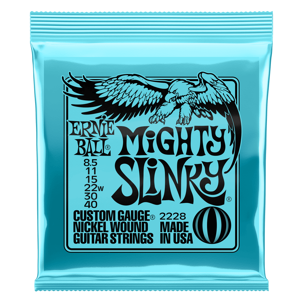 P02228 -  MIGHTY SLINKY NICKEL WOUND ELECTRIC GUITAR STRINGS 8.5-40 GAUGE