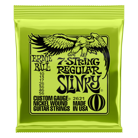 P02621 - REGULAR SLINKY NICKEL WOUND 7-STRING ELECTRIC GUITAR STRINGS 10-56 GAUGE