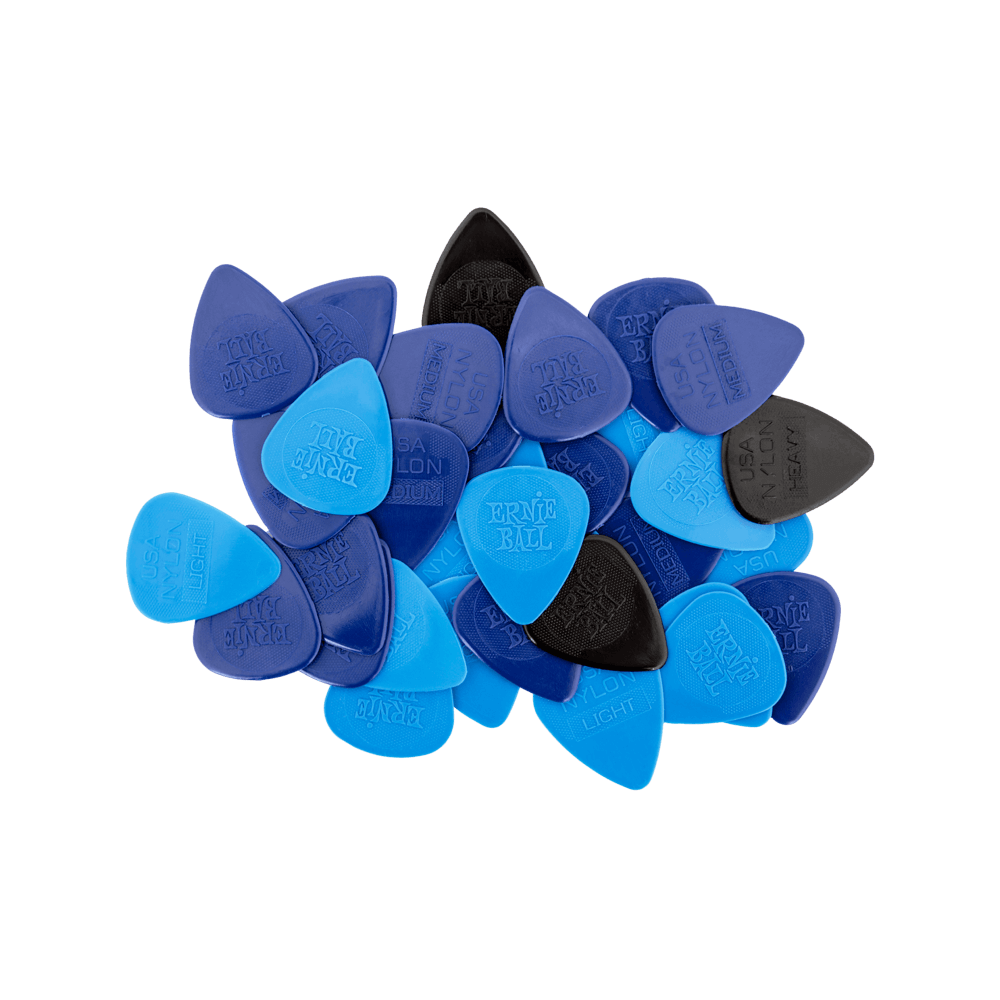 P09133 - NYLON GUITAR PICKS - MIXED THICKNESS (THIN, MEDIUM, HEAVY)