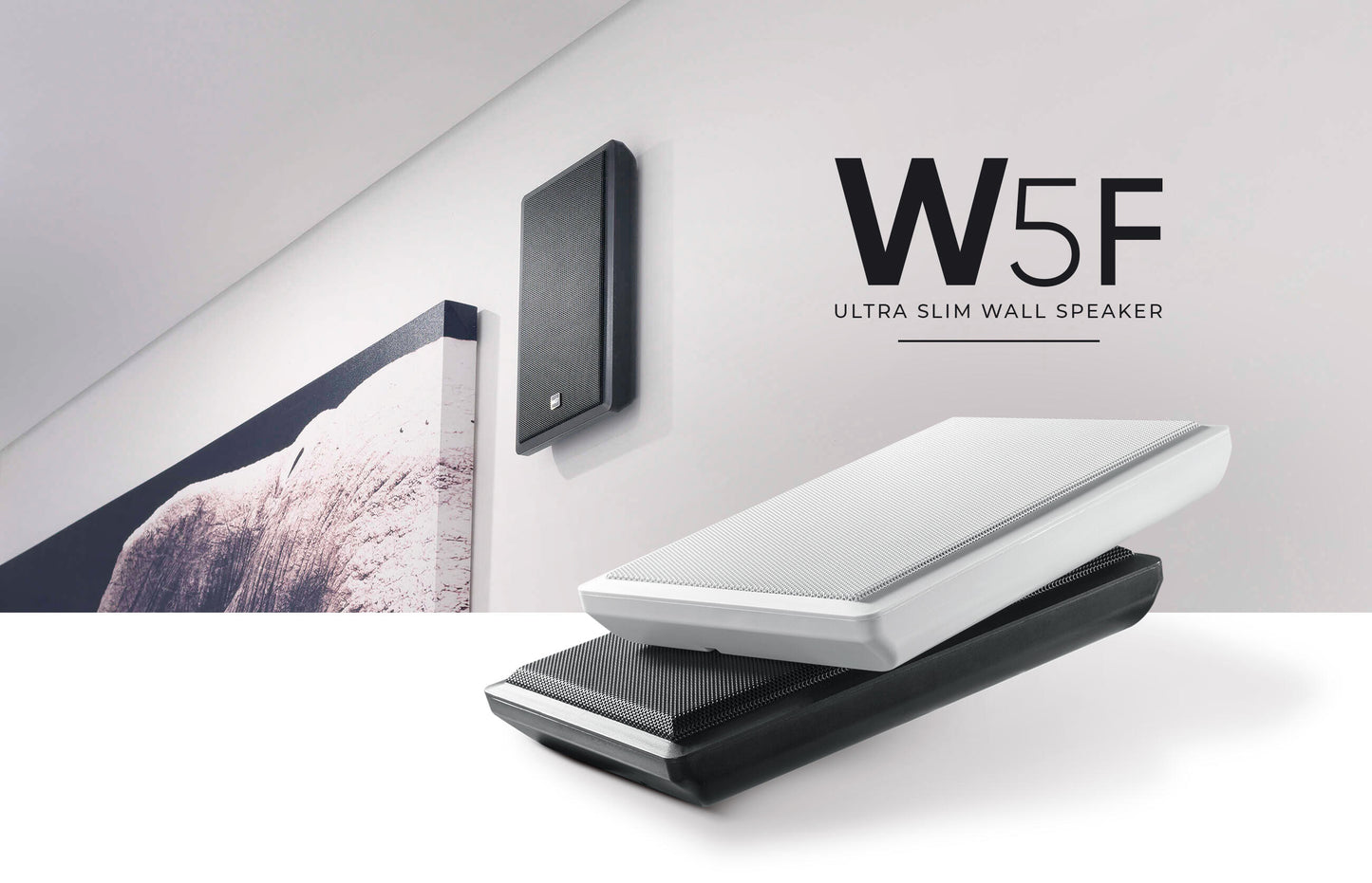 W5F - 5" ULTRA SLIM WALL SPEAKER, BLACK (PAIR)