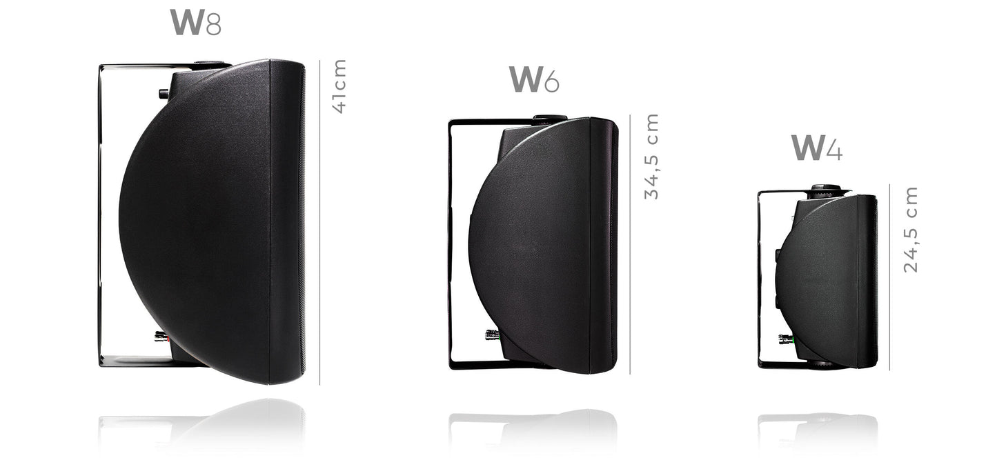 W8 - 8" A/W Speaker, Black (Pair) [100V|8Ω]