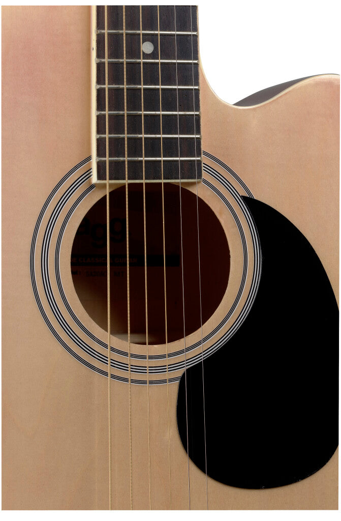SA20ACE NAT - Auditorium cutaway acoustic-electric guitar with basswood top