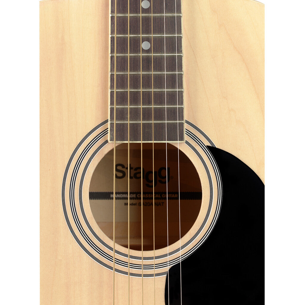 SA20A NAT - 4/4 natural-coloured auditorium acoustic guitar with basswood top