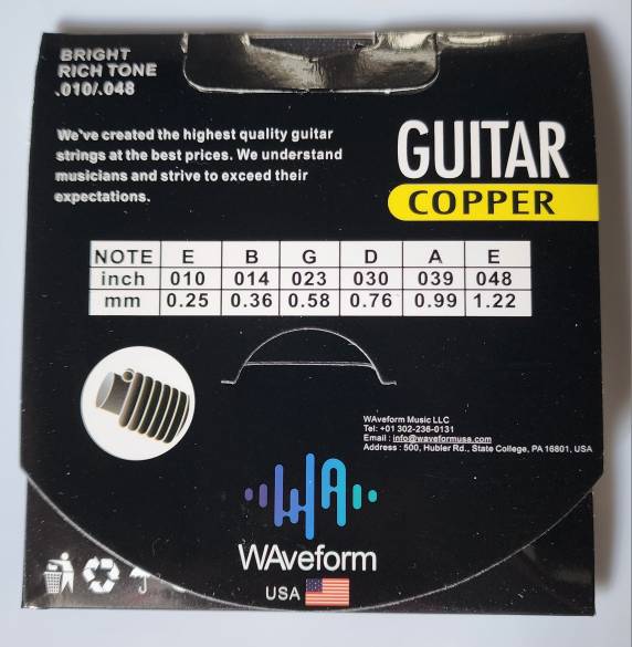 WA-HG-010 Acoustic Guitar Strings (10 - 48)