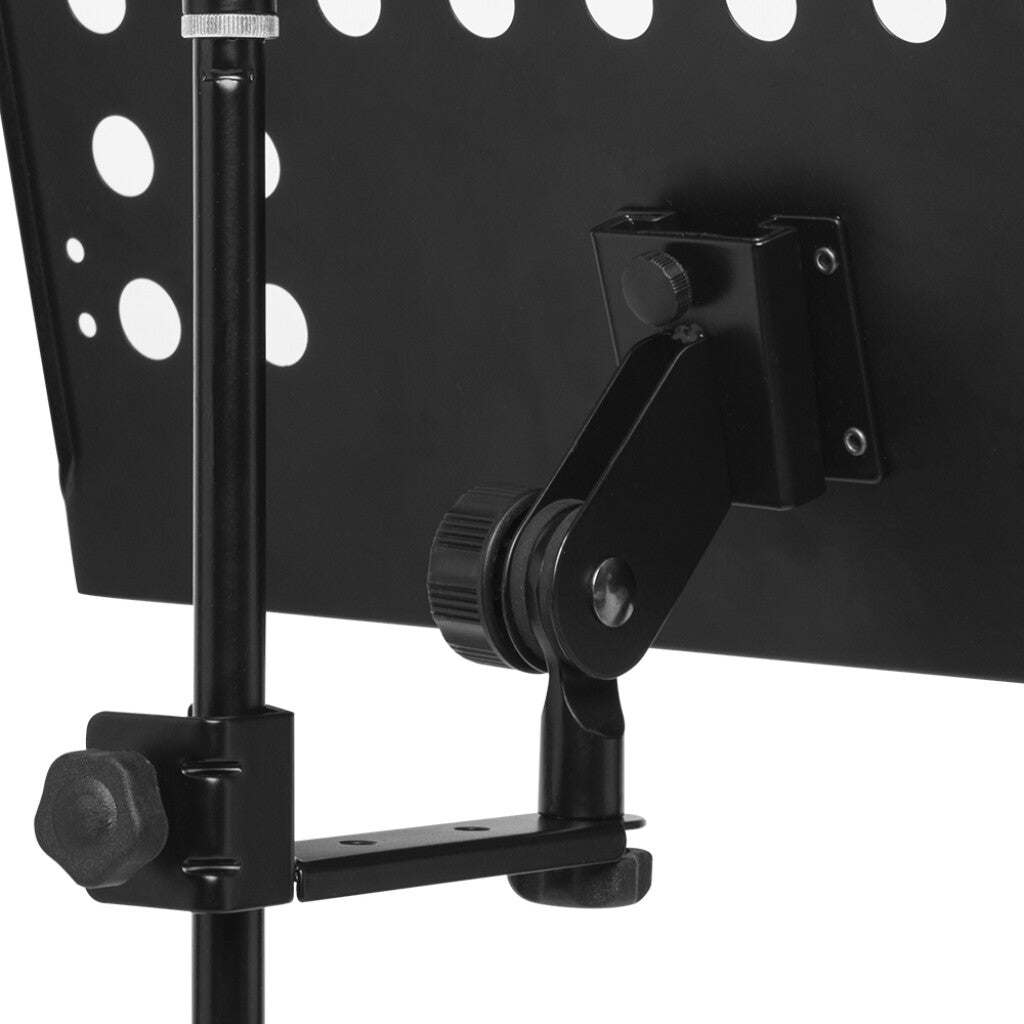 MUS-ARM 2 - Large perforated music stand plate with attachable holder arm