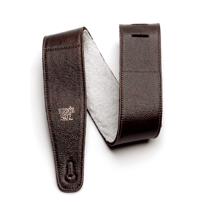 P04138 2 5IN ITALIAN LEATHER W FUR PADDING GUITAR STRAP BASS STRAP p04138-2-5in-italian-leather-w-fur-padding-guitar-strap-bass-strap