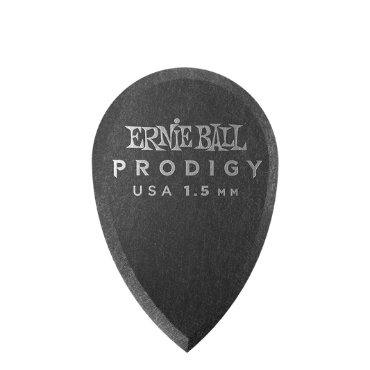 P09330 - PRODIGY GUITAR PICKS - TEARDROP 1.5MM BLACK