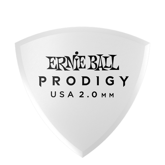 P09337 - PRODIGY GUITAR PICKS - SHIELD 2.0MM WHITE