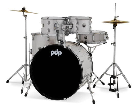 PDCE2215KTDW - PDP - CENTERstage Drum Set, 5pc, 22" (Diamond White Sparkle FinishPly)