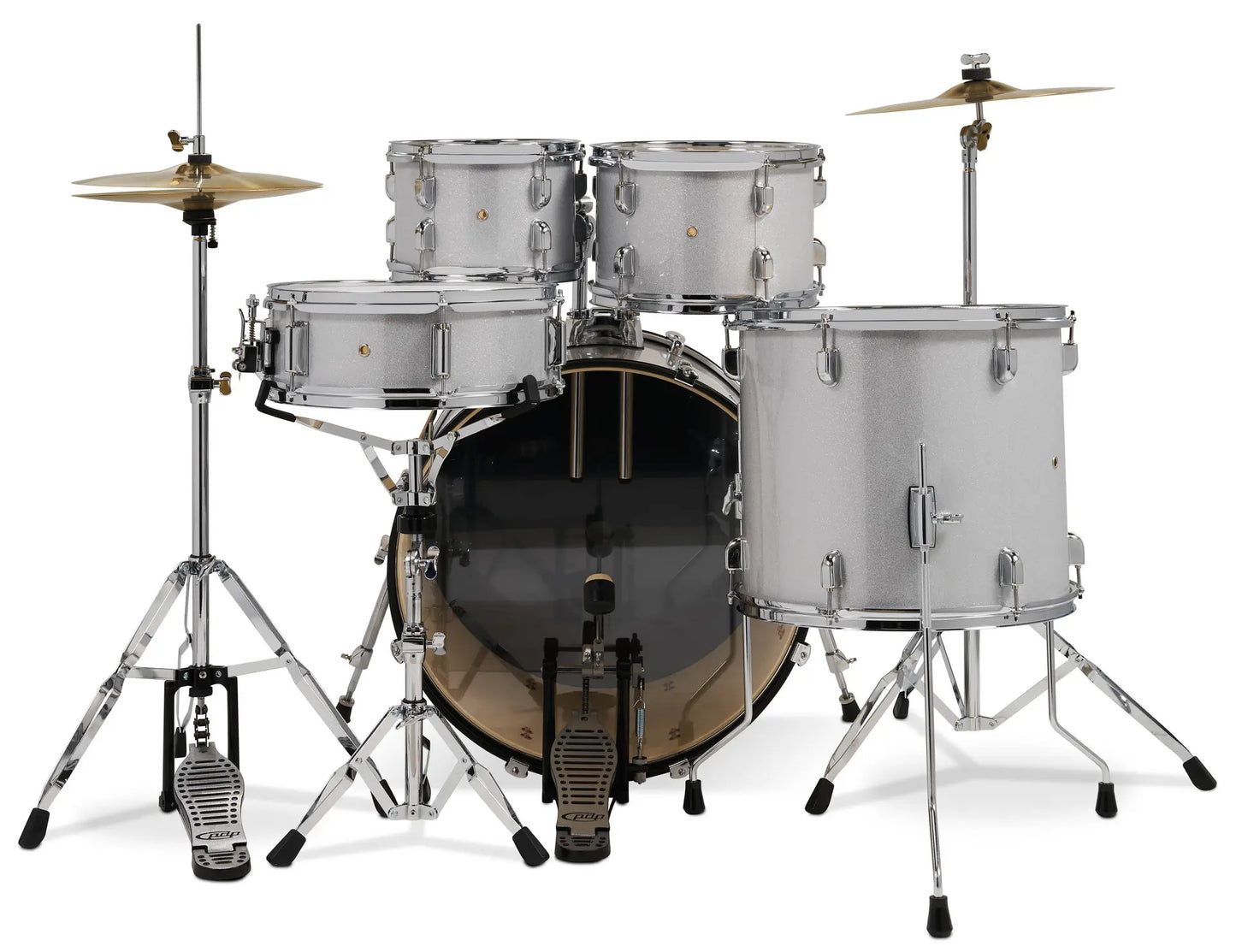 PDCE2215KTDW - PDP - CENTERstage Drum Set, 5pc, 22" (Diamond White Sparkle FinishPly)