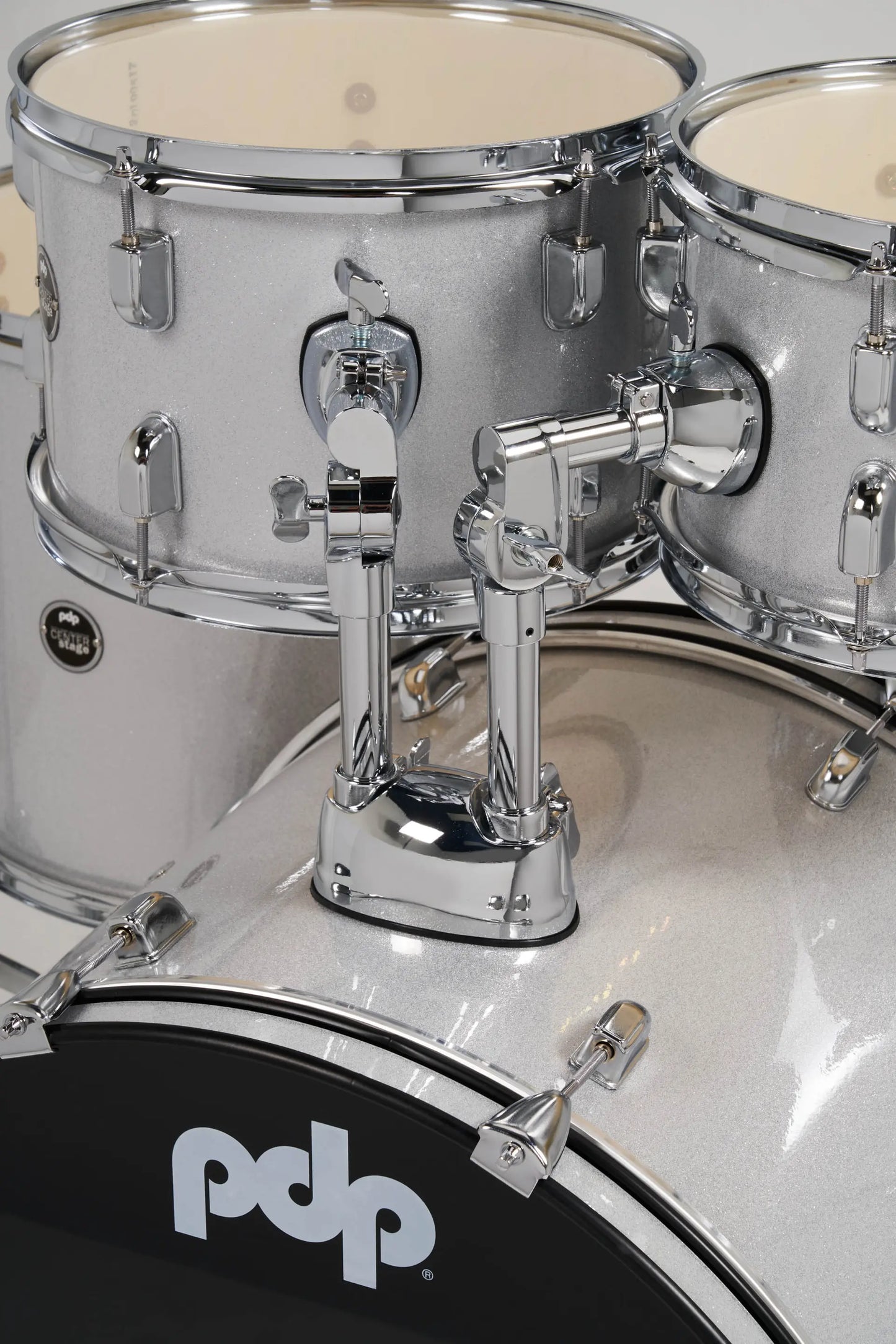 PDCE2215KTDW - PDP - CENTERstage Drum Set, 5pc, 22" (Diamond White Sparkle FinishPly)