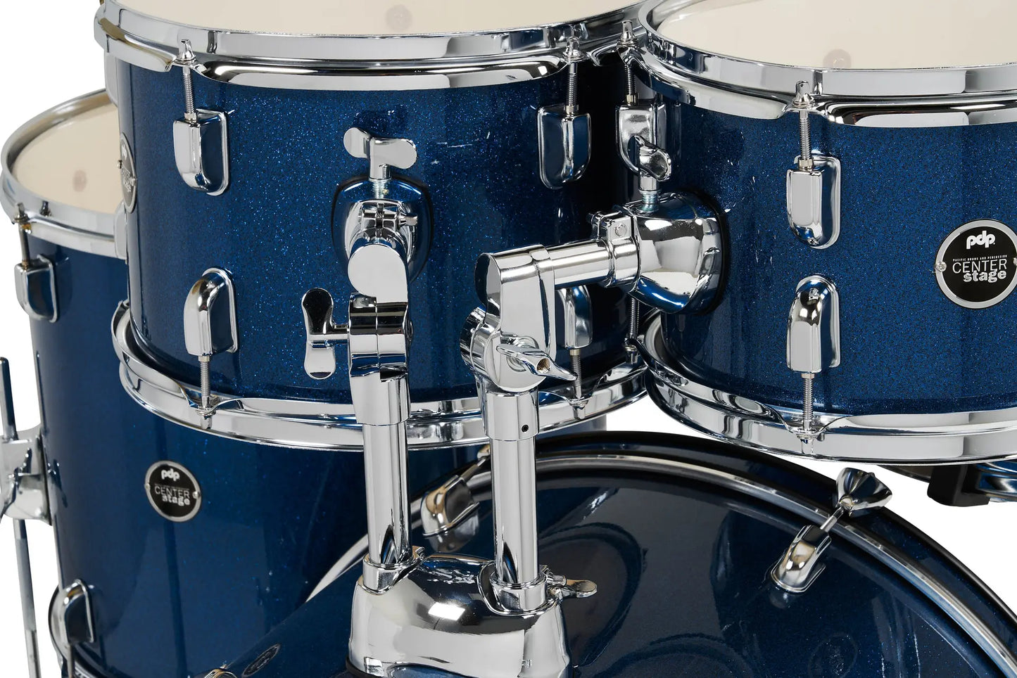 PDCE2215KTRB - PDP - CENTERstage Drum Set, 5pc, 22" (Royal Blue Sparkle FinishPly)