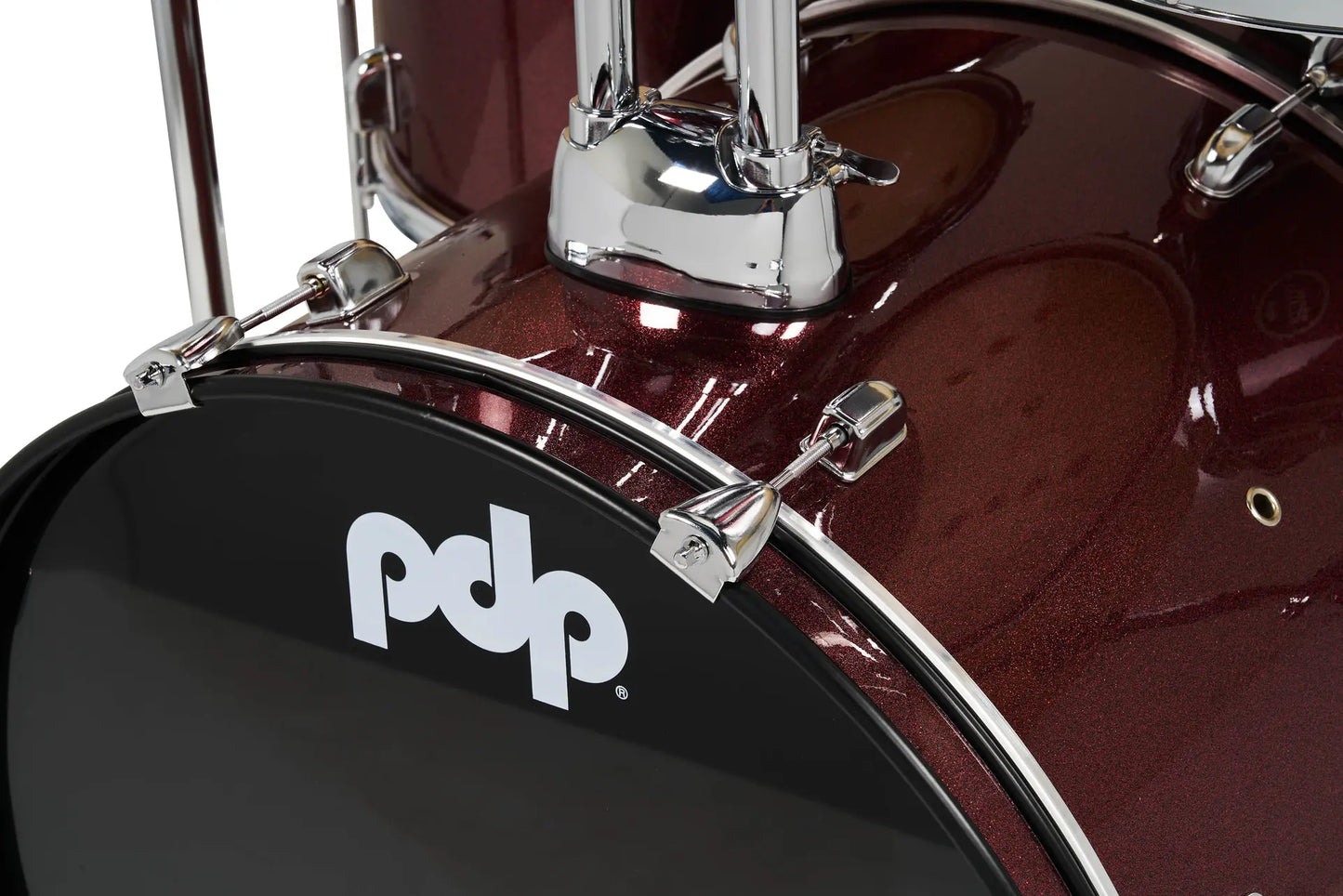 PDCE2215KTRR - PDP - CENTERstage Drum Set, 5pc, 22" (Ruby Red Sparkle FinishPly)