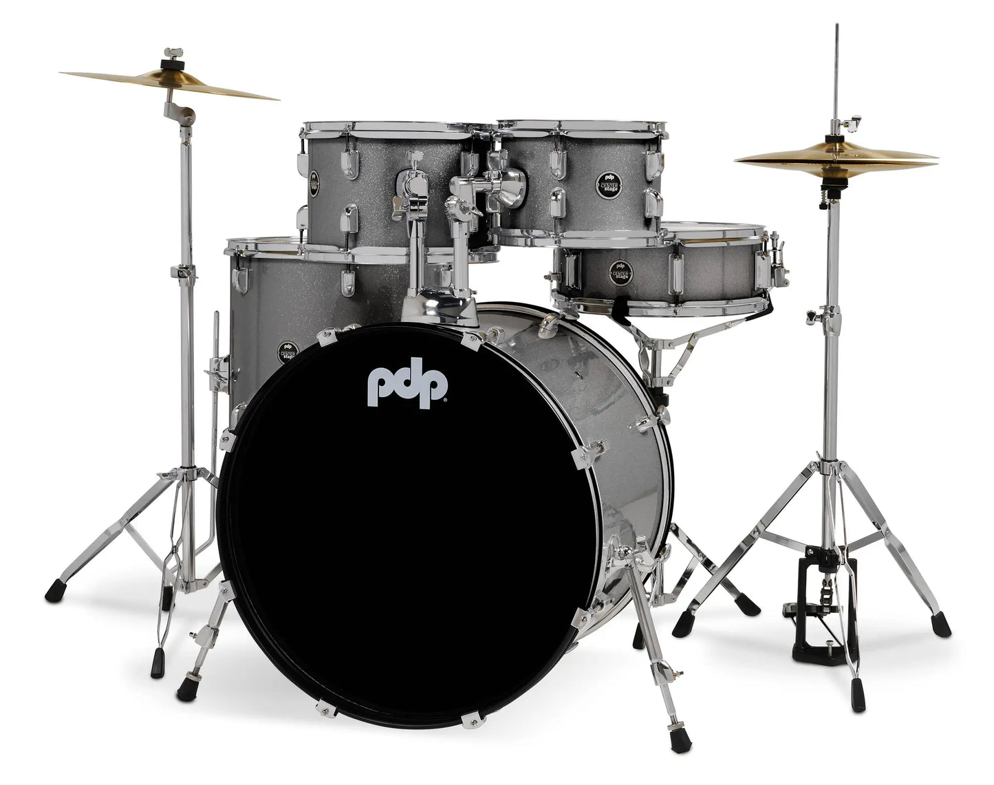 PDCE2215KTSS - PDP - CENTERstage Drum Set, 5pc, 22" (Sliver Sparkle FinishPly)