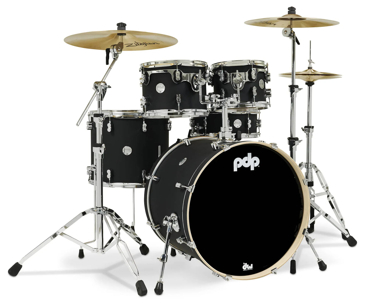 PDCM2215BK - Concept Maple Shell Pack, 5pc, 22" (Satin Black Finish Ply)