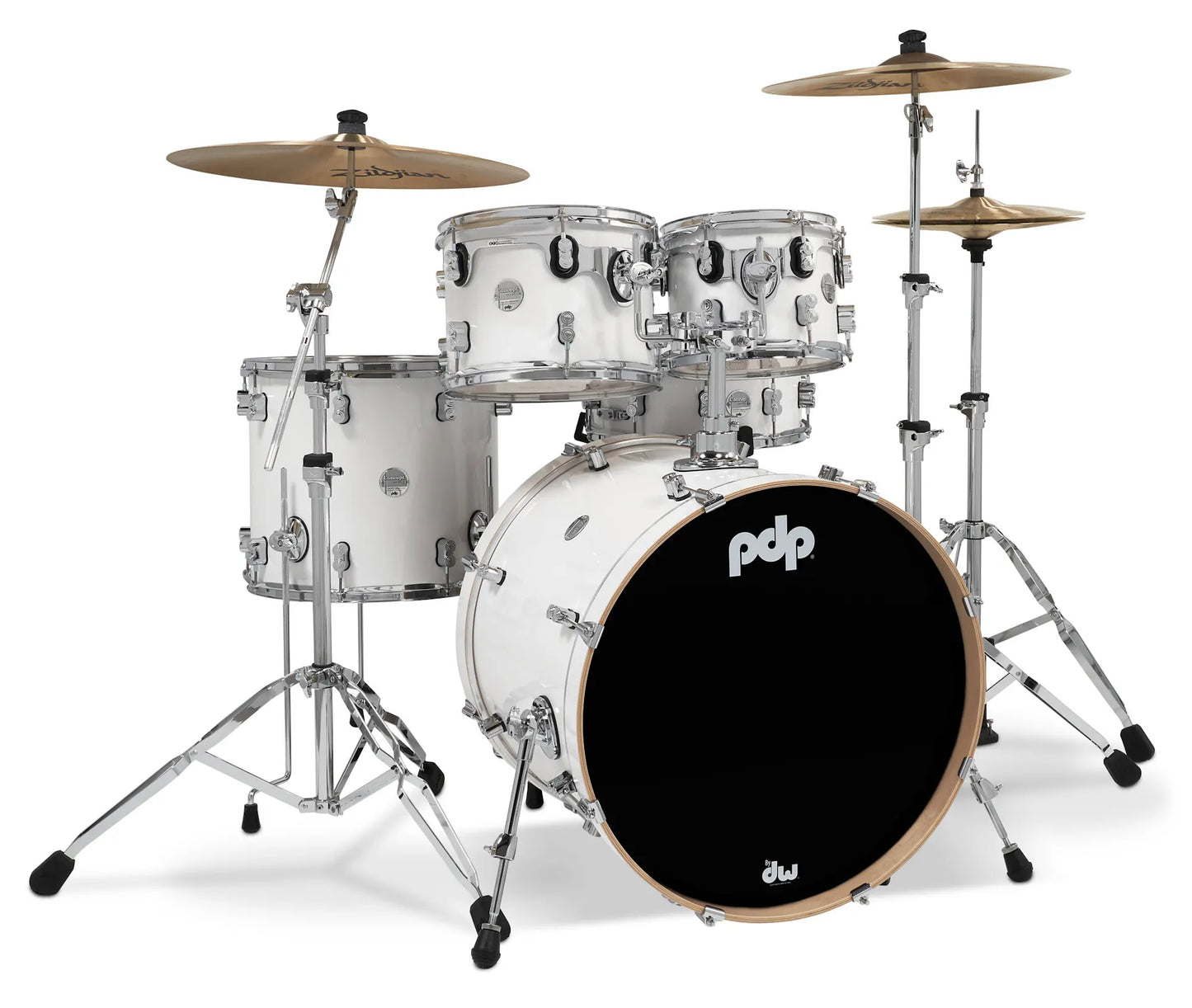 PDCM2215PW - Concept Maple Shell Pack, 5pc, 22" (Pearlescent White Lacquer)