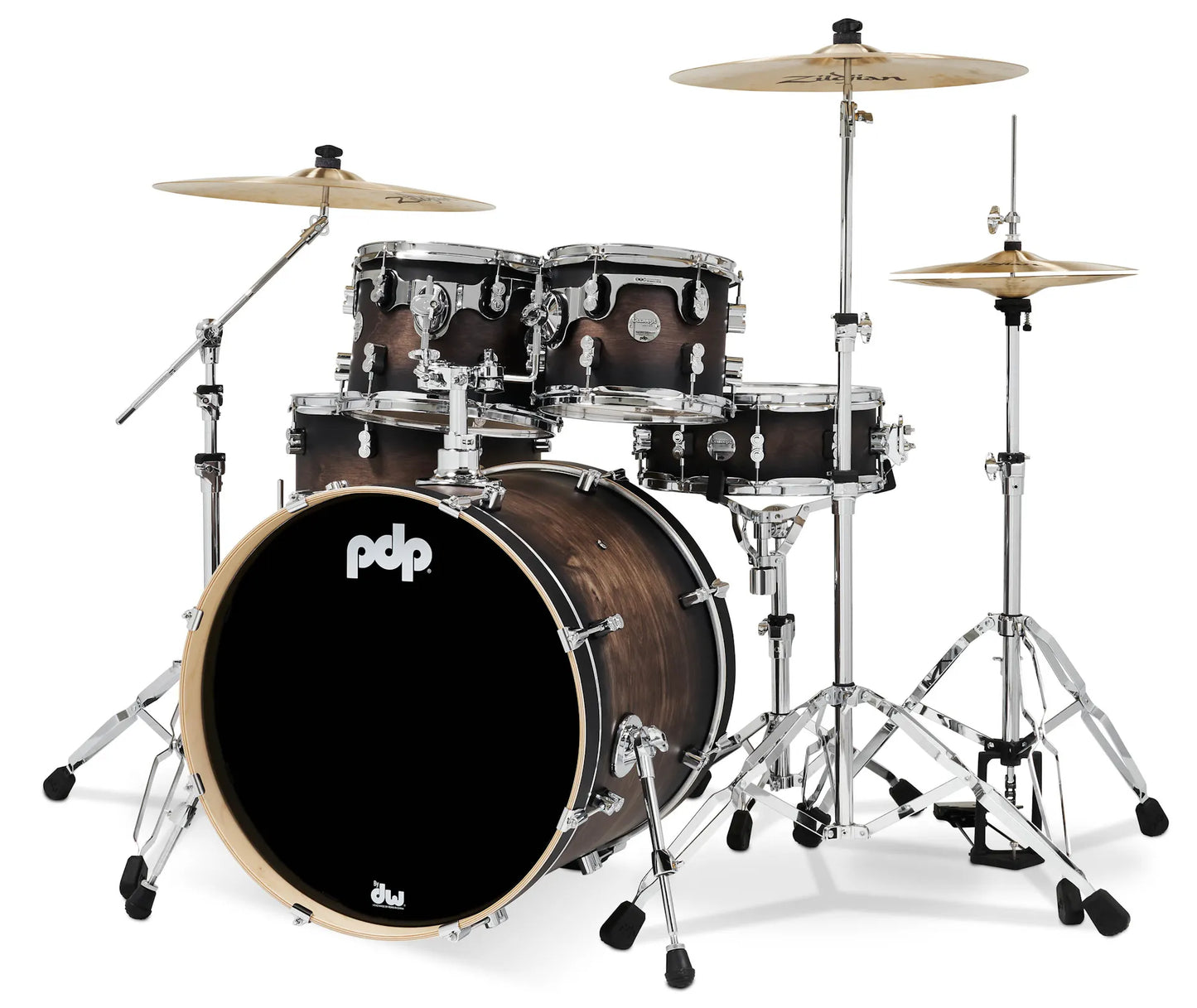 PDCM2215SCB - Concept Maple Shell Pack, 5pc, 22" (Charcoal Burst Lacquer)