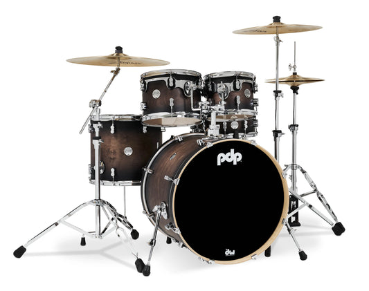 PDCM2215SCB - Concept Maple Shell Pack, 5pc, 22" (Charcoal Burst Lacquer)