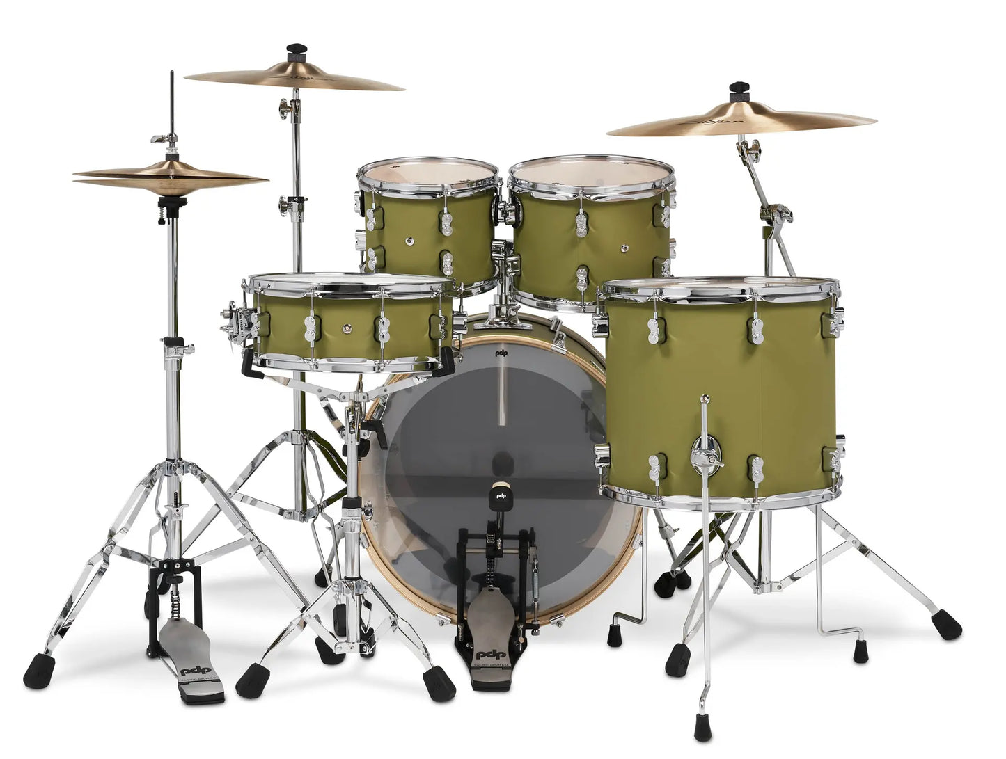 PDCM2215SO - Concept Maple Shell Pack, 5pc, 22" (Satin Olive FinishPly)