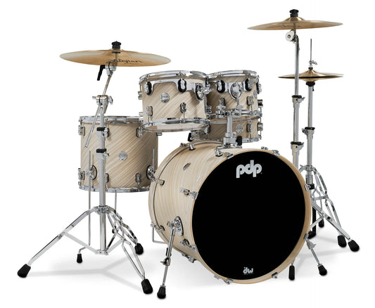 PDCM2215TI - Concept Maple Shell Pack, 5pc, 22" (Twisted Ivory Finish Ply)