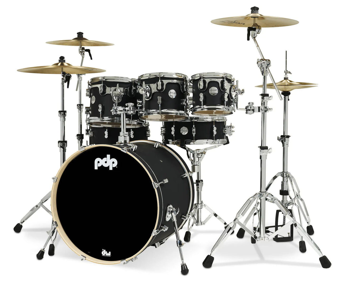 PDCM2217BK - Concept Maple Shell Pack, 7pc, 22" (Satin Black Finish Ply)