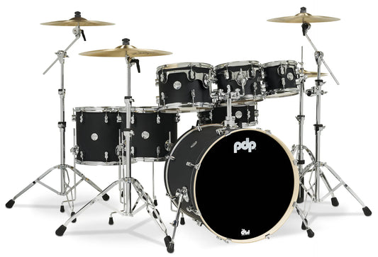 PDCM2217BK - Concept Maple Shell Pack, 7pc, 22" (Satin Black Finish Ply)