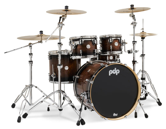 PDCMX2215WC - Concept Exotic Shell Pack, 5pc, 22" (Walnut to Charcoal Burst Lacquer)