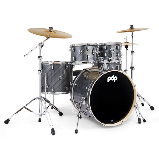 PDP - MAIN STAGE- 5PCS ACOUSTIC DRUM KIT WITH H/W AND PAISTE CYMBALS (TW GRAPHITE)