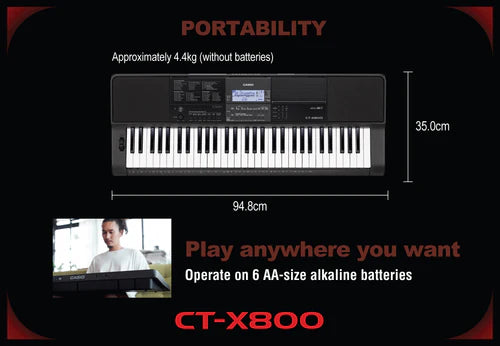 Casio CTX800 61 Key Portable Keyboard