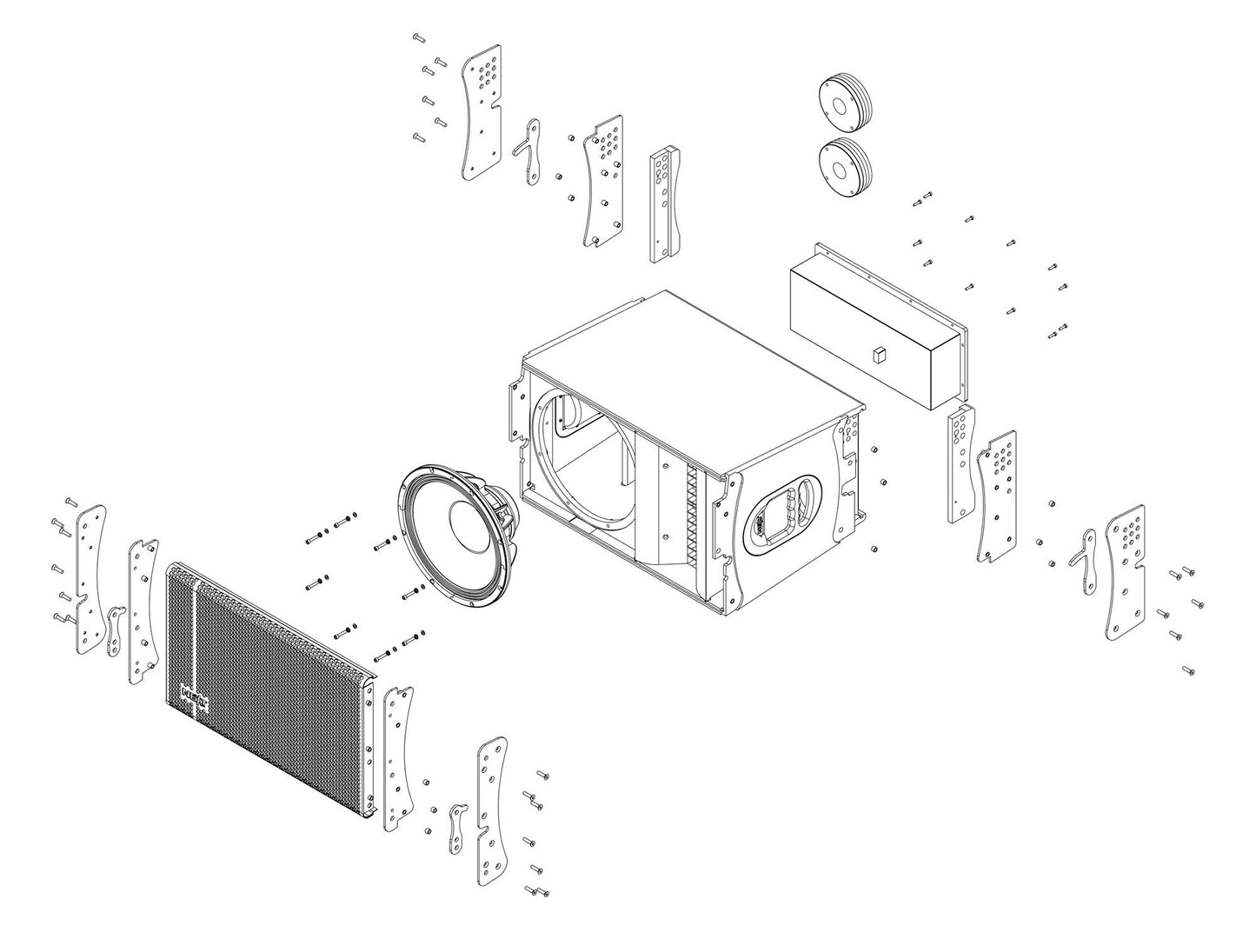 Next Pro Audio - LA Series - LA122A 2X2 Stacked Array System